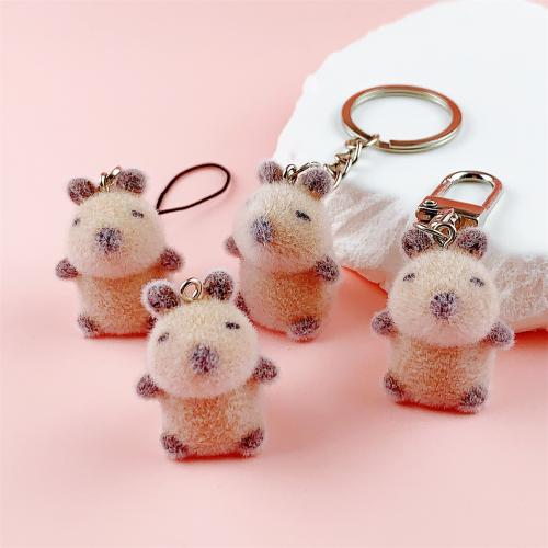 Resin Pendant, with Flocking Fabric & Tibetan Style, Cartoon, different styles for choice, 23x30mm, Sold By PC