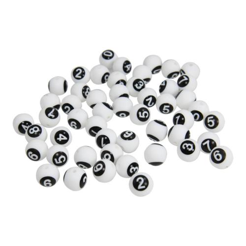 Silicone Beads, Round, printing, DIY & different designs for choice, 15mm, Sold By PC