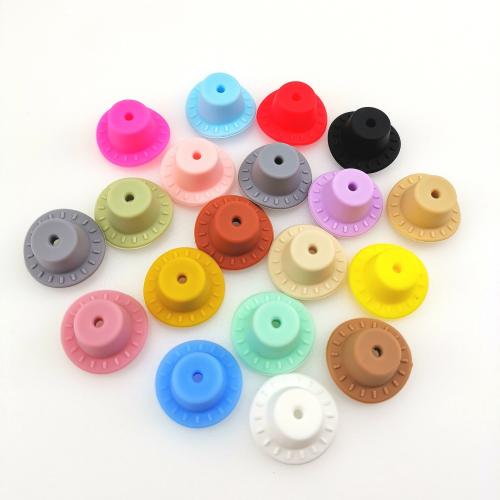 Silicone Beads, FDA Silicone, Hat, DIY, more colors for choice, 26x13mm, Sold By PC