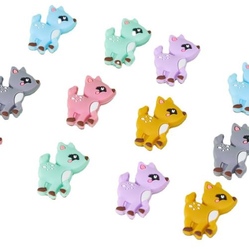 Silicone Beads, Deer, DIY & for children, more colors for choice, 20x30mm, Sold By PC
