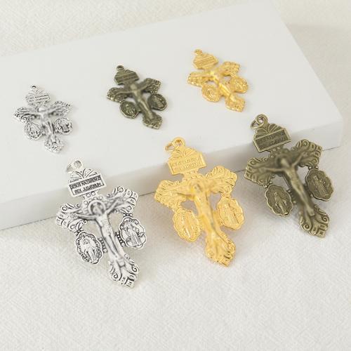 Tibetan Style Cross Pendants, plated, DIY, more colors for choice, 100PCs/Bag, Sold By Bag