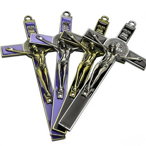 Tibetan Style Hanging Ornaments, Cross, plated, DIY & enamel, more colors for choice, 193x93x20mm, Sold By PC