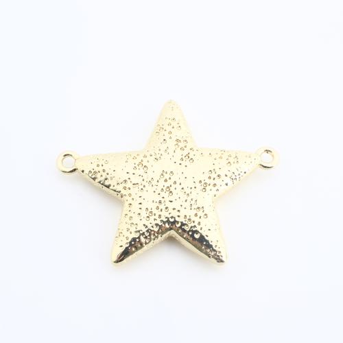 Brass Jewelry Pendants, Star, gold color plated, DIY, 38x30x5mm, Sold By PC