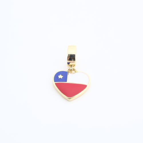 Brass Jewelry Pendants, Heart, gold color plated, DIY & enamel, 24x15x8mm, Sold By PC
