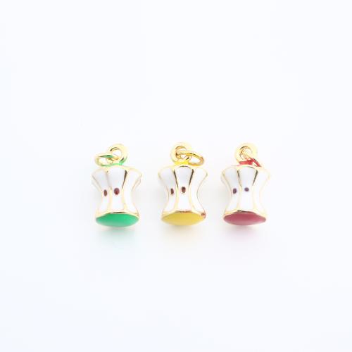Brass Jewelry Pendants, gold color plated, DIY & enamel, more colors for choice, 15x8x8mm, Sold By PC