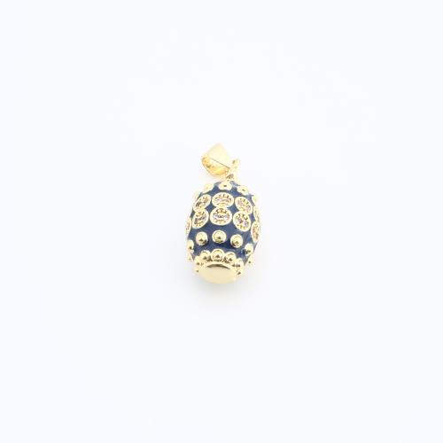 Rhinestone Brass Pendants, gold color plated, DIY & enamel & with rhinestone, 26x10x10mm, Sold By PC