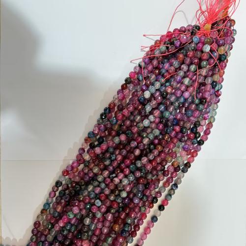 Natural Dragon Veins Agate Beads, Round, DIY, 8mm, Sold Per Approx 38 cm Strand