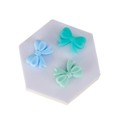 FDA Silicone Beads, Bowknot, DIY, more colors for choice, 26x16mm, Sold By PC