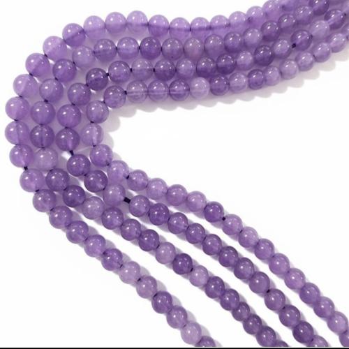 Gemstone Beads, Round, DIY & different size for choice, purple, Sold By Strand