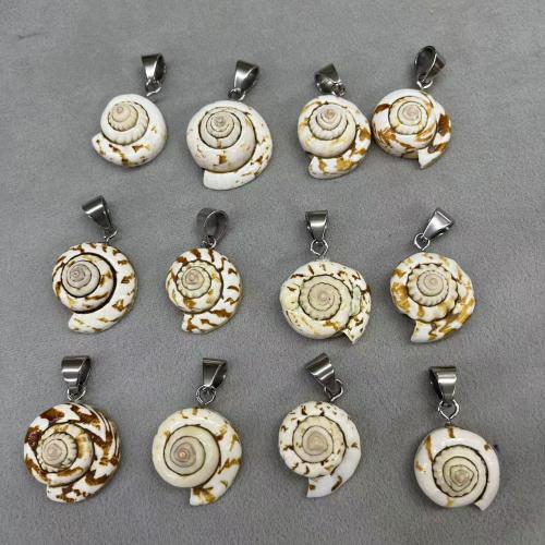 Natural Trumpet Shell Pendants, DIY, more colors for choice, 10PCs/Bag, Sold By Bag