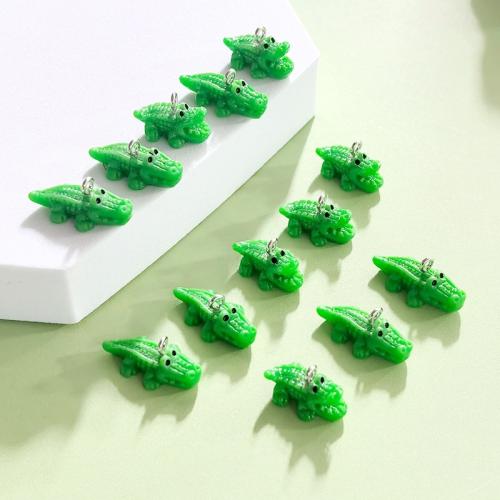 Resin Pendant, Crocodile, epoxy gel, DIY & different styles for choice, 5PCs/Bag, Sold By Bag