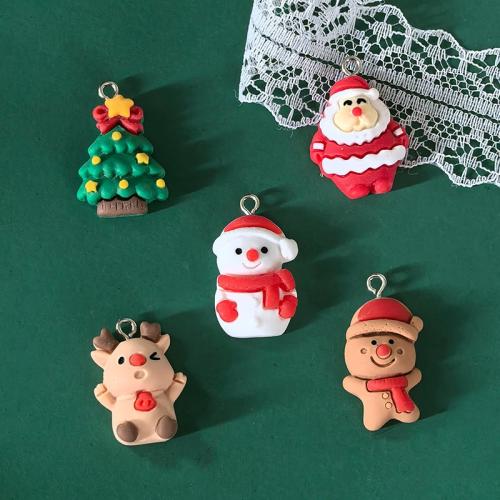 Resin Christmas Pendant, epoxy gel, Christmas Design & DIY & different styles for choice, 10PCs/Bag, Sold By Bag
