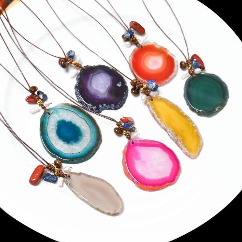 Agate Jewelry Pendants, irregular, random style & DIY, more colors for choice, Sold By PC