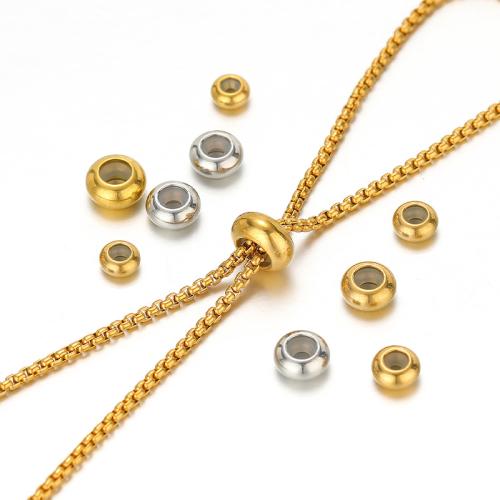 304 Stainless Steel Stopper Beads, DIY & different size for choice, more colors for choice, 20PCs/Bag, Sold By Bag