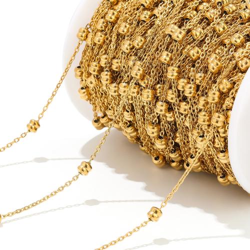 Stainless Steel Jewelry Chain, 304 Stainless Steel, plated, cross chain & DIY, more colors for choice, 25m/Bag, Sold By Bag