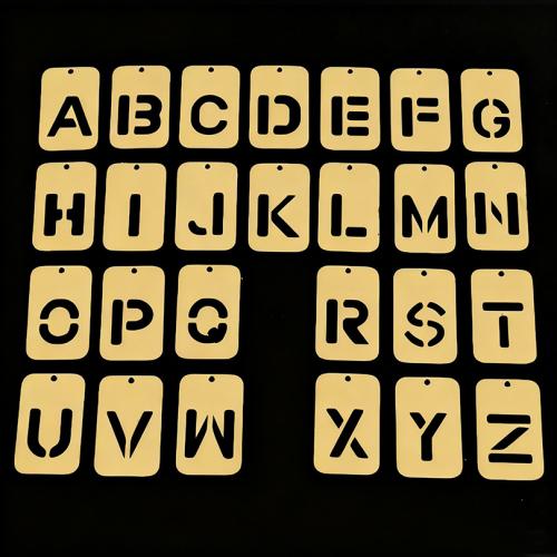 Stainless Steel Letter Pendants, 304 Stainless Steel, Alphabet Letter, plated, DIY & different styles for choice & hollow, more colors for choice, 33x20mm, 10PCs/Bag, Sold By Bag