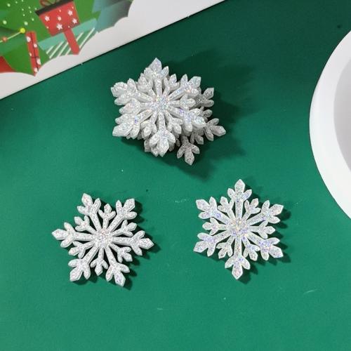 Acrylic Pendants, Snowflake, Christmas Design & DIY, 34x30mm, Sold By PC