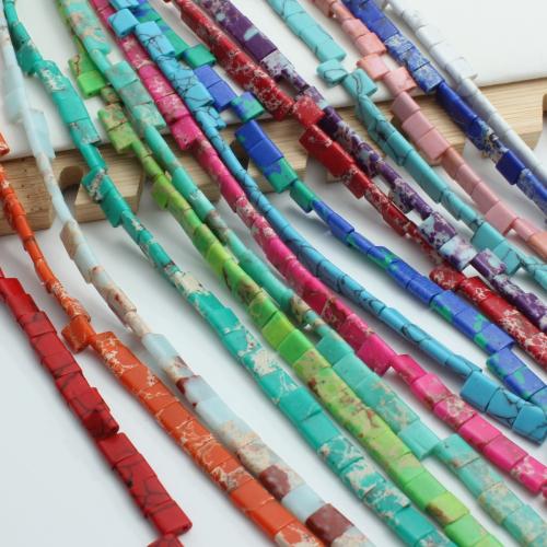Gemstone Jewelry Beads, Geometrical Pattern, DIY & different materials for choice, 5x5mm, Sold Per Approx 38 cm Strand