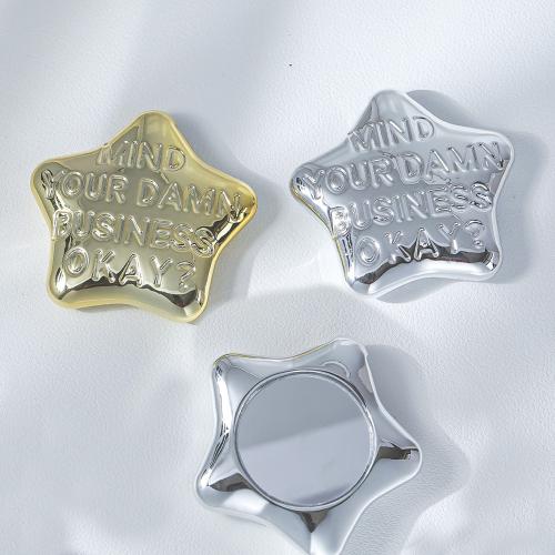 Acrylic Pendants, Star, plated, DIY, more colors for choice, 54x54mm, Sold By PC