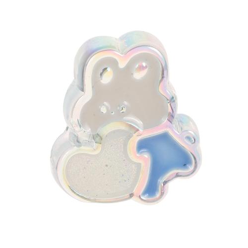 Acrylic Jewelry Beads, Rabbit, DIY & enamel, more colors for choice, 28x25mm, Sold By PC