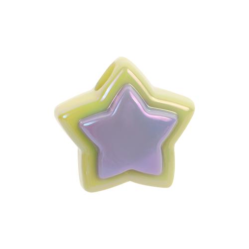 Plated Acrylic Beads, Star, UV plating, DIY, more colors for choice, 17mm, Sold By PC
