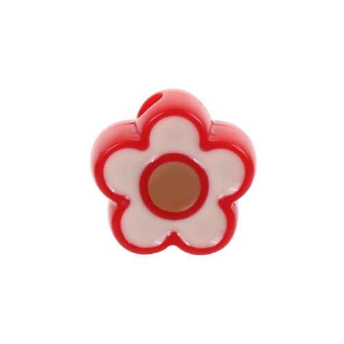 Acrylic Jewelry Beads, Flower, DIY & enamel, more colors for choice, 20mm, Sold By PC