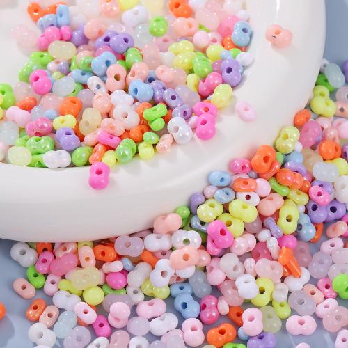 Opaque Acrylic Beads, Peanut, UV plating, DIY & different styles for choice & enamel, 100PCs/Bag, Sold By Bag
