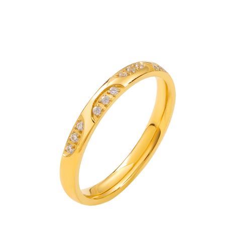 304 Stainless Steel Finger Ring, plated, Unisex & different size for choice & with rhinestone, more colors for choice, US Ring Size:5-10, Sold By PC