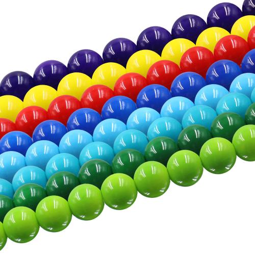 Fashion Glass Beads, Round, DIY & different size for choice, more colors for choice, Sold Per Approx 38 cm Strand