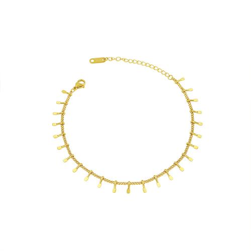 304 Stainless Steel Anklet, with 5cm extender chain, plated, Korean style & for woman, more colors for choice, Length:Approx 20 cm, Sold By PC