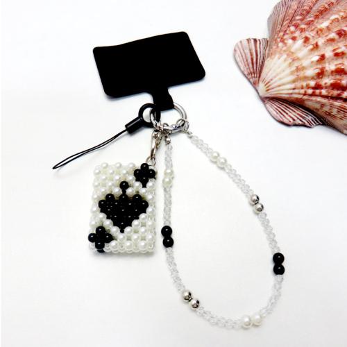 Acrylic Cell Phone Chain, with Tibetan Style, handmade, different styles for choice & for woman, 180x160mm, Sold By PC