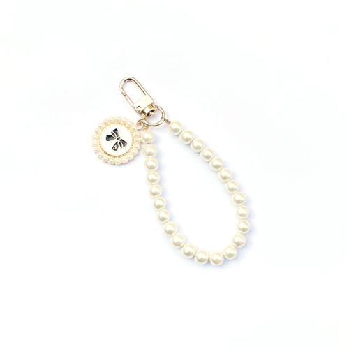 Tibetan Style Cell Phone Chain, with Glass Pearl, handmade, different styles for choice & for woman & enamel & with rhinestone, Length:Approx 14.5 cm, Sold By PC