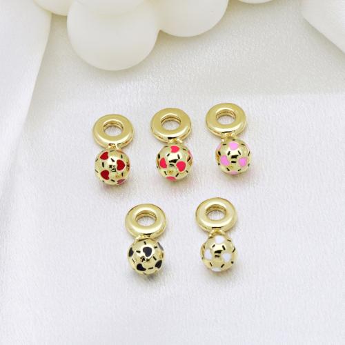 Brass Jewelry Pendants, Football, gold color plated, DIY & enamel, more colors for choice, 22mm, Sold By PC