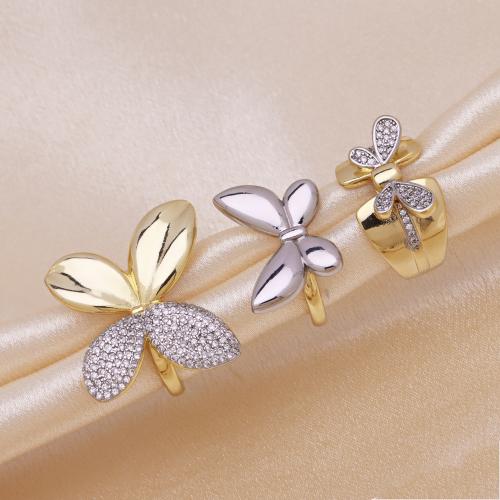 Cubic Zirconia Micro Pave Brass Ring, plated, adjustable & different styles for choice & micro pave cubic zirconia & for woman, more colors for choice, Sold By PC