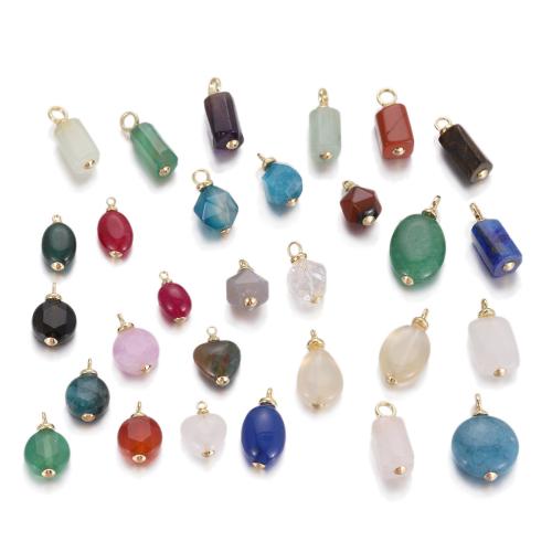 Gemstone Pendants Jewelry, Brass, with Gemstone, Geometrical Pattern, gold color plated, DIY & different styles for choice, Sold By PC