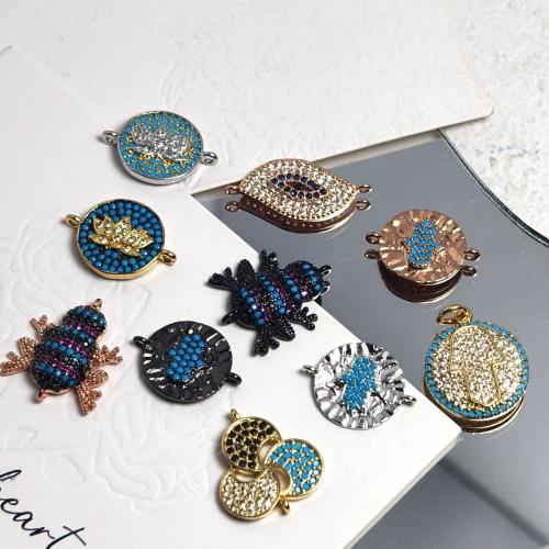 Conector de Micro Pavé de Zirconía Cúbica en Latón, metal, chapado, Bricolaje & diferentes estilos para la opción & micro arcilla de zirconia cúbica, Vendido por UD