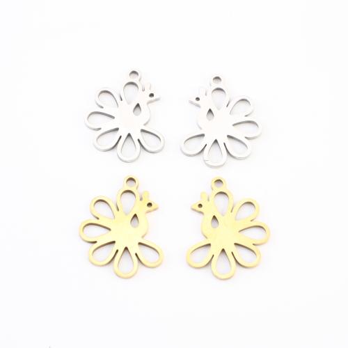 Acero inoxidable Colgantes Animal, acero inoxidable 304, chapado, Bricolaje & hueco, más colores para la opción, 17x14x1mm, 20PCs/Grupo, Vendido por Grupo