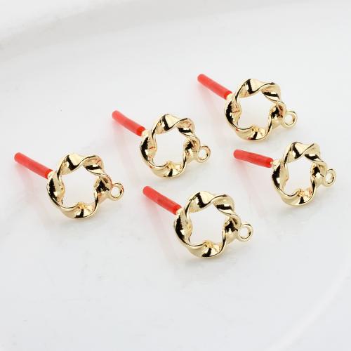 Tibetan Style Earring Findings, gold color plated, DIY, 100PCs/Bag, Sold By Bag