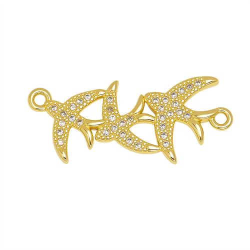 Befestiger Zirkonia Messing Schmuckverbinder, goldfarben plattiert, DIY & verschiedene Stile für Wahl & Micro pave Zirkonia, verkauft von PC