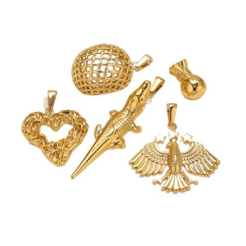 Colgantes de Acero Inoxidable, acero inoxidable 304, chapado en color dorado, Bricolaje & diferentes estilos para la opción, Vendido por UD