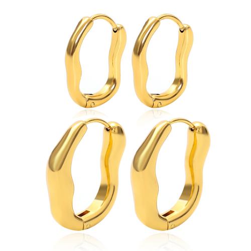 304 Stainless Steel Lever Back Earring, gold color plated, different size for choice & for woman, Sold By Pair