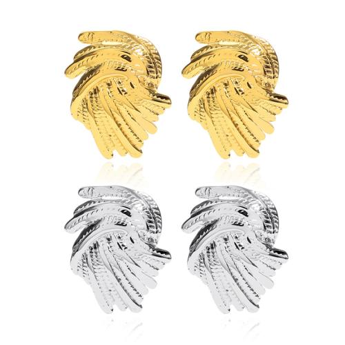 304 Stainless Steel Stud Earring, plated, fashion jewelry & for woman, more colors for choice, 22x27mm, Sold By Pair