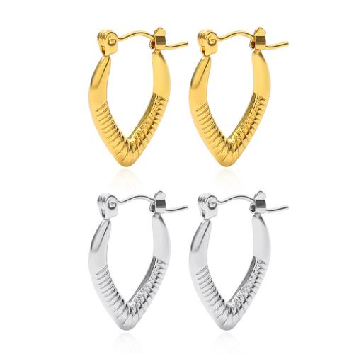 304 Stainless Steel Lever Back Earring, Geometrical Pattern, Vacuum Ion Plating, fashion jewelry & for woman, more colors for choice, 14x20mm, Sold By Pair