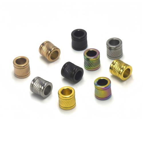 Stainless Steel Spacer Beads, 304 Stainless Steel, Vacuum Ion Plating, DIY, more colors for choice, 10x10mm, Hole:Approx 6mm, Sold By PC