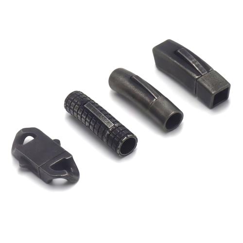 Stainless Steel Jewelry Clasp, 304 Stainless Steel, Vacuum Ion Plating, DIY & different styles for choice, black, Sold By PC