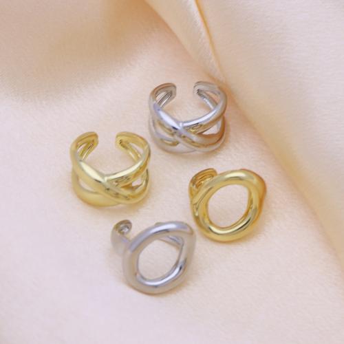 Brass Earring Clip, plated, different styles for choice & for woman, more colors for choice, Sold By Pair
