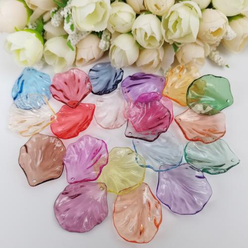 Acrylic Pendants, petals, DIY, more colors for choice, 29.89x27mm, Approx 833PCs/Lot, 500G/Lot, Sold By Lot