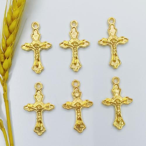 Copper Coated Plastic Pendant, Cross, gold color plated, DIY, 34x20x4mm, Sold By PC
