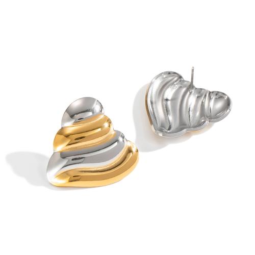 304 Stainless Steel Stud Earring, Geometrical Pattern, Vacuum Ion Plating, fashion jewelry & for woman, Sold By Pair