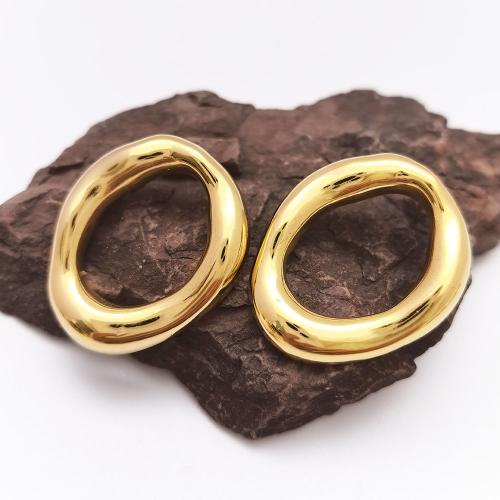 304 Stainless Steel Stud Earring, Geometrical Pattern, gold color plated, fashion jewelry & different styles for choice & for woman & hollow, Sold By Pair